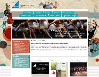 Screenshot de la page d'accueil du site